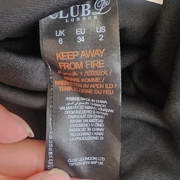 Club L London wrap front sequin skater dress in black | Size 2 (XS) - Picture 13 of 14